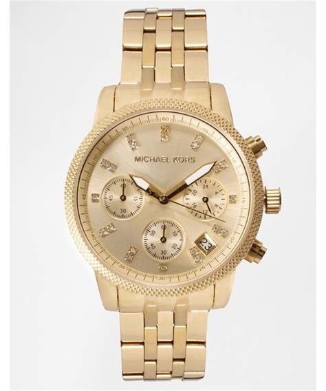 michael kors uhren mk5676|Michael Kors Ritz Glitz Gold Chronograph Watch .